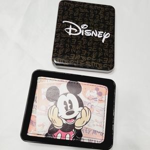 Disney Mickey Mouse Bi-Fold Wallet and Tin